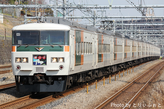 田町車両センター185系チタA6編成を新子安駅で撮影した写真