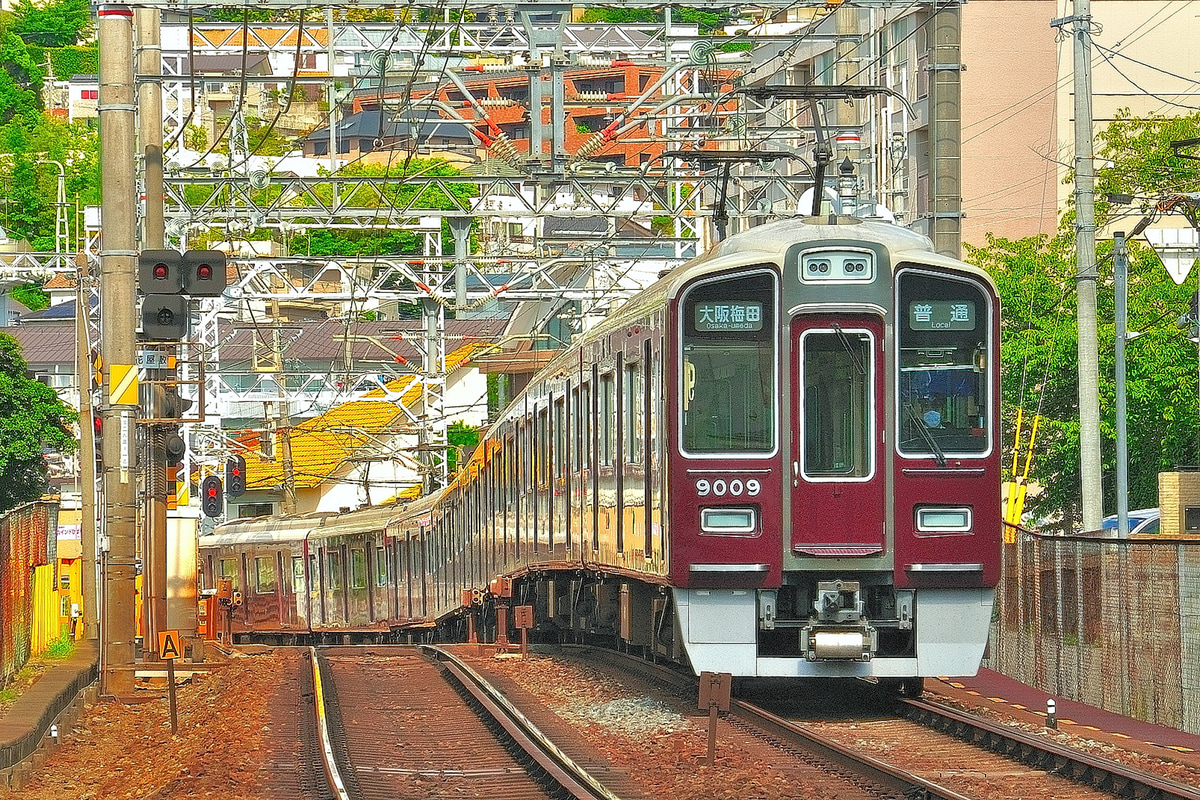阪急電鉄 平野車庫 9000系 9009F
