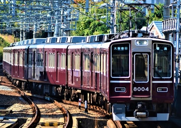 阪急電鉄 平野車庫 8000系 8004F