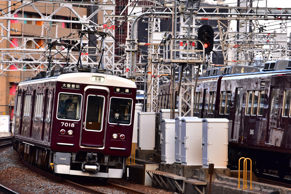 阪急電鉄 平井車庫 7000系 7018F