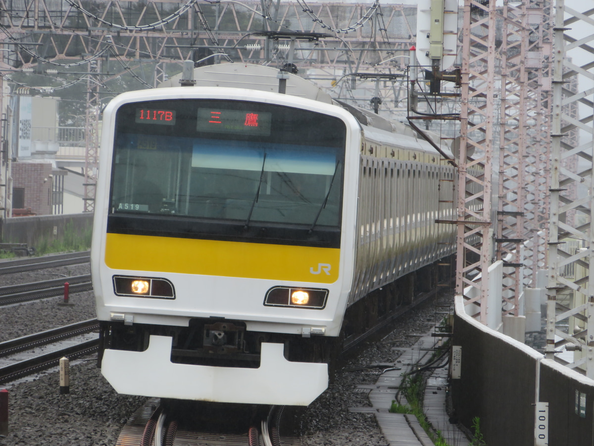 JR東日本 三鷹車両センター E231系 ミツA519編成