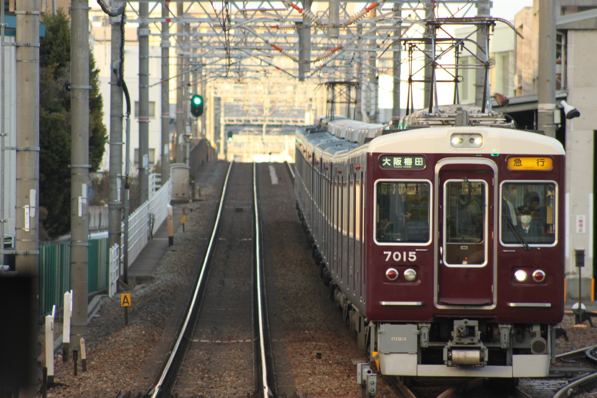 阪急電鉄 平井車庫 7000系 7015F