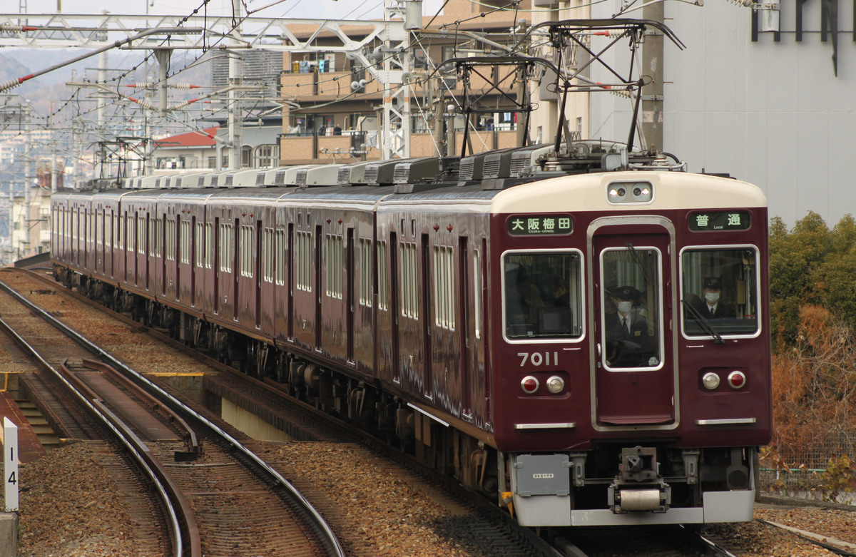 阪急電鉄 平井車庫 7000系 7011F