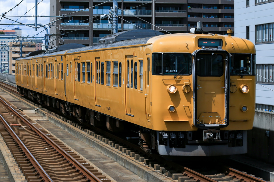 JR西115系D23編成<br class="br-sp" />(D-23編成)(オカD23編成)(オカD-23編成)の写真