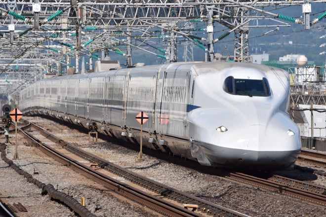 大井車両基地N700系X63編成を小田原駅で撮影した写真