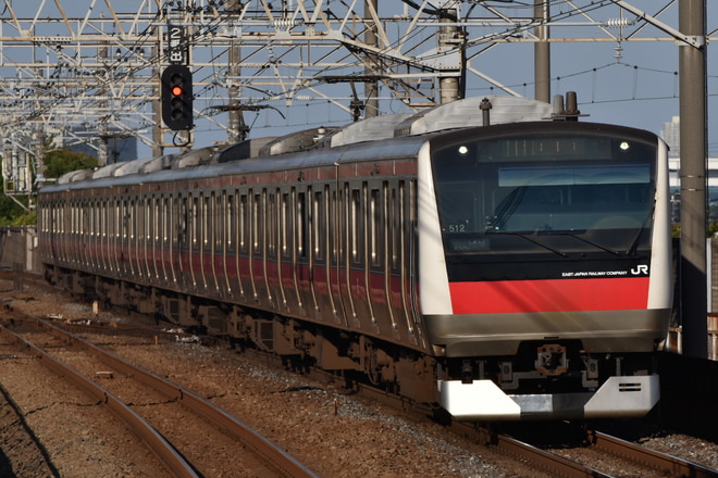 京葉車両センターE233系ケヨ512編成を新浦安駅で撮影した写真