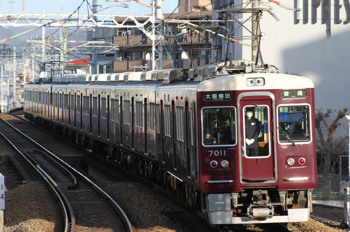 阪急電鉄 平井車庫 7000系 7011F