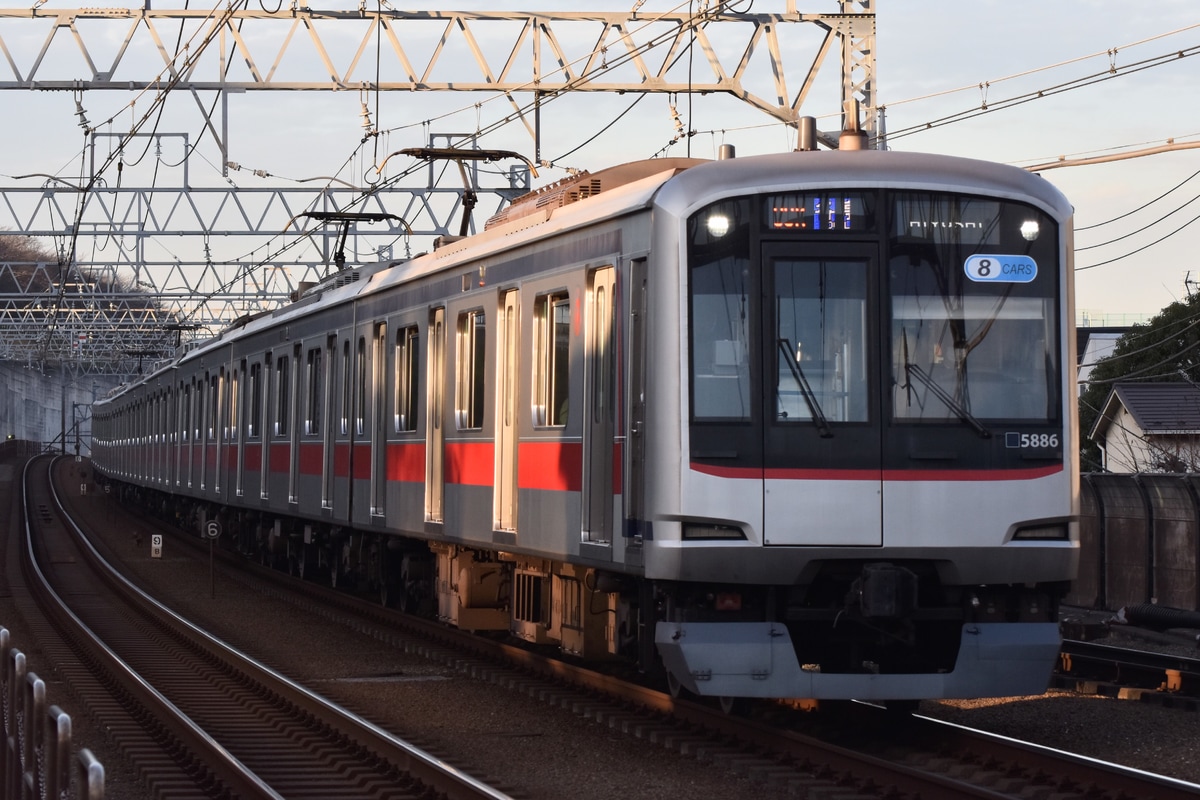 東急電鉄 元住吉検車区 5080系 5186F