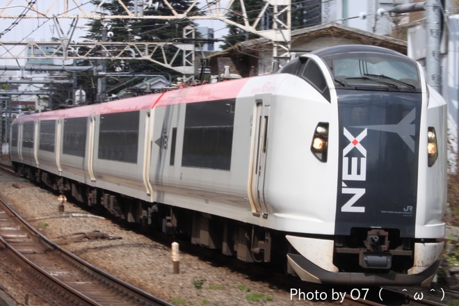 鎌倉車両センター本所E259系Ne9編成を原宿駅で撮影した写真
