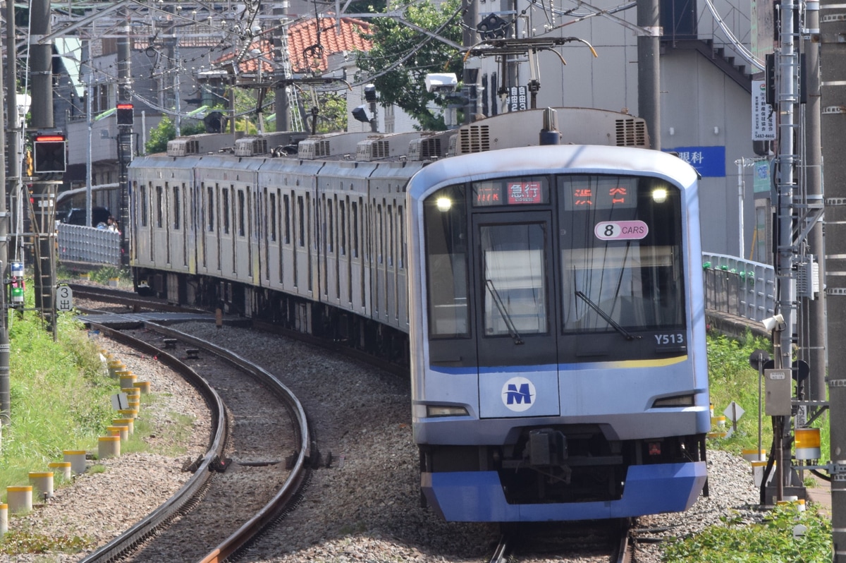 横浜高速鉄道 元住吉検車区 Y500系 Y513F