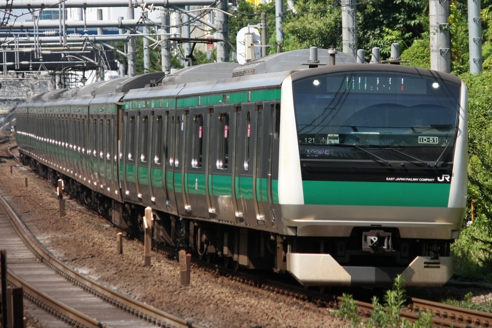 JR東E233系ハエ121編成<br class="br-sp" />(川121編成)(カワ121編成)の写真