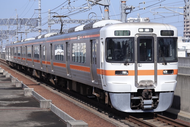 神領車両区313系シンB6編成を八田駅で撮影した写真