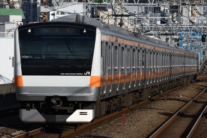 豊田車両センターE233系トタT33編成を阿佐ケ谷駅で撮影した写真
