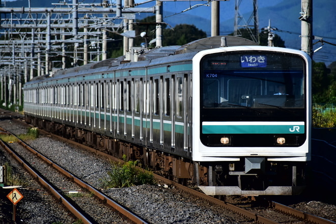 勝田車両センターE501系カツK704編成を内原駅で撮影した写真