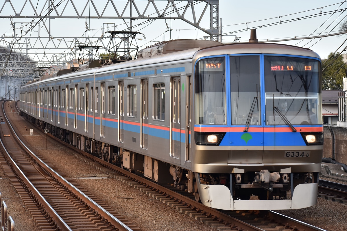 東京都交通局 志村車両検修場 6300形 6334F