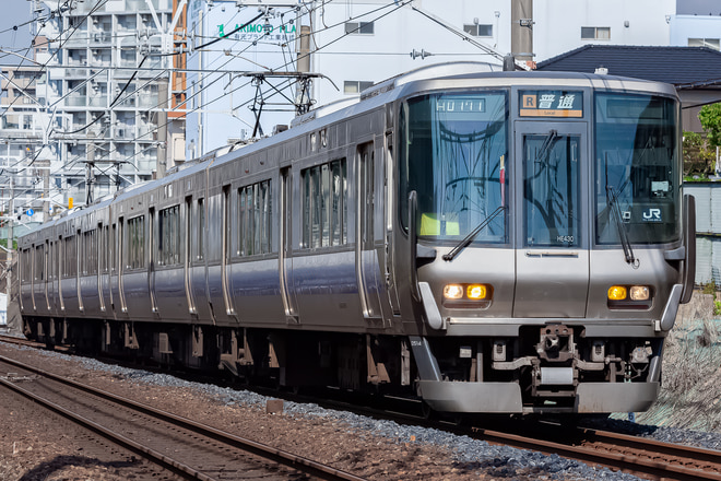 223系ヒネHE430編成を三国ヶ丘～百舌鳥間で撮影した写真