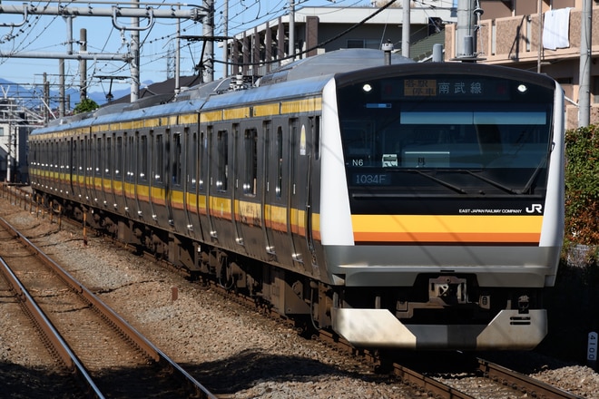 鎌倉車両センター中原支所E233系ナハN6編成を西府駅で撮影した写真