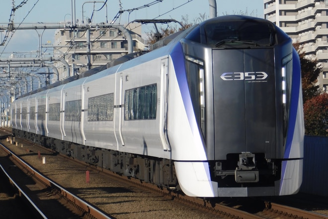 松本車両センターE353系モトS102編成を武蔵境駅で撮影した写真