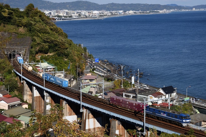 岡山機関区EF21011を早川～根府川間で撮影した写真