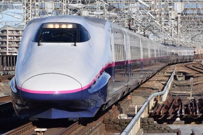 新潟新幹線車両センターE2系J75編成を大宮駅で撮影した写真