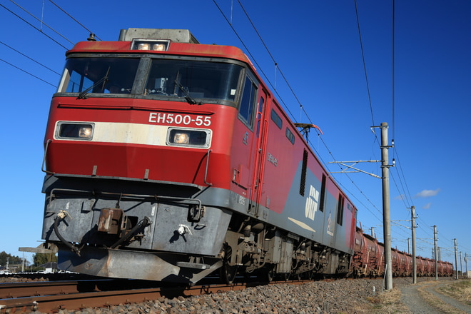 仙台総合鉄道部EH50055を赤塚～内原間で撮影した写真