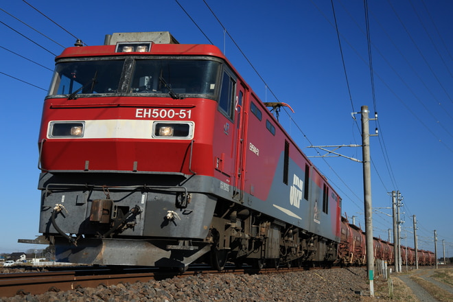 仙台総合鉄道部EH50051を赤塚～内原間で撮影した写真