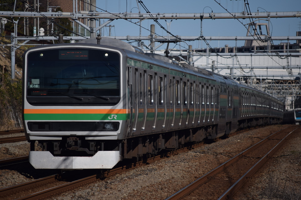 JR東E231系コツK-18編成<br class="br-sp" />(コツK18編成)(コツK-18)(コツK18)の写真