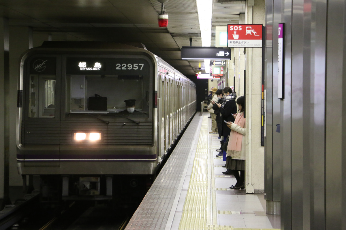 大阪市高速電気軌道 大日検車場 22系 22657F