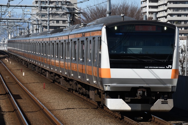 豊田車両センターE233系トタT11編成を武蔵境駅で撮影した写真