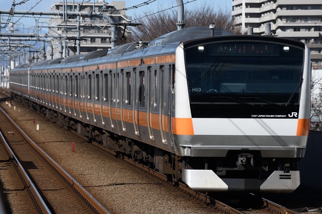 豊田車両センターE233系トタH59編成を武蔵境駅で撮影した写真