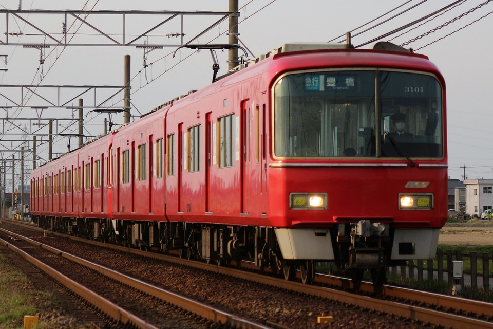 名鉄3100系3101F(3101編成)の編成データ、編成表、ニュース