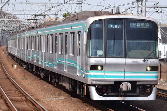 王子検車区9000系9107Fを多摩川駅で撮影した写真