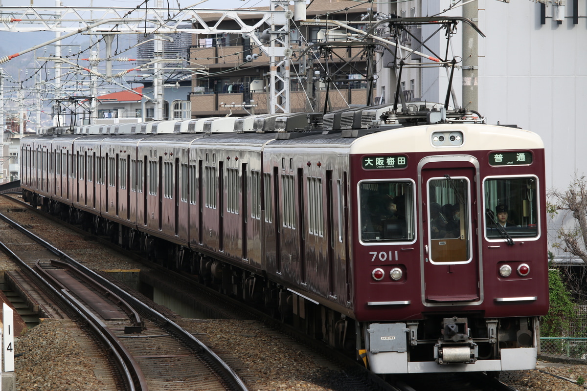 阪急電鉄 平井車庫 7000系 7011F