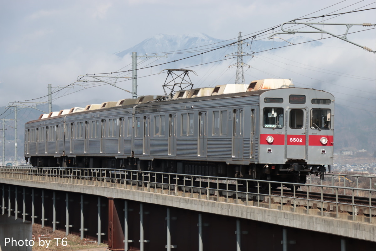 長野電鉄 須坂車両工場 8500系 T2編成