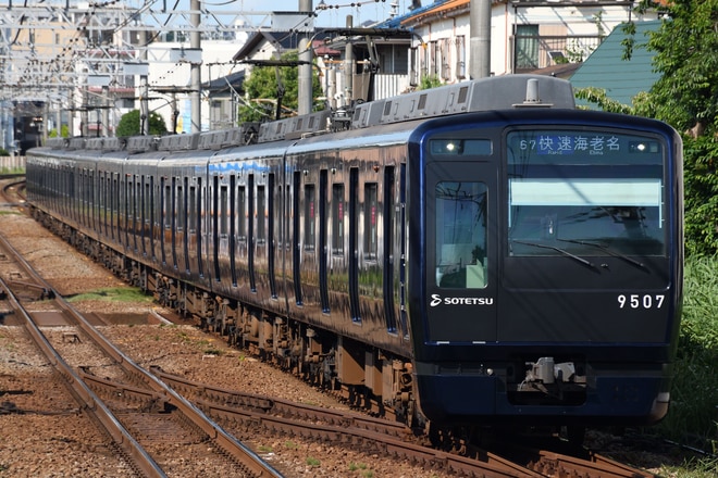 かしわ台車両センター9000系9707×10を鶴ケ峰～二俣川間で撮影した写真