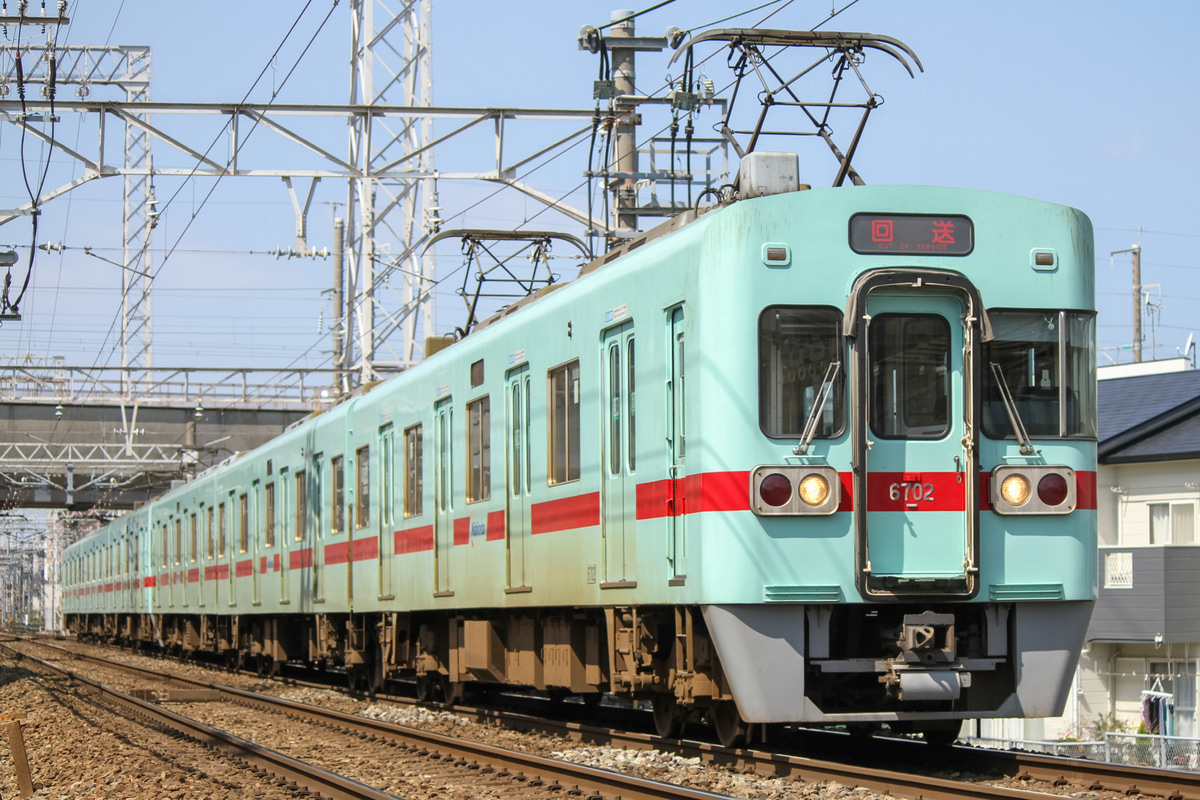 西日本鉄道 筑紫車両基地 6000形 6702F