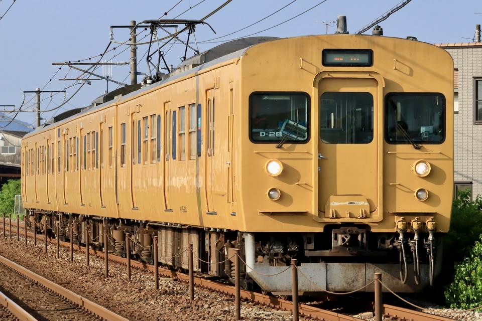 JR西115系D28編成<br class="br-sp" />(D-28編成)(オカD28編成)(オカD-28編成)の写真