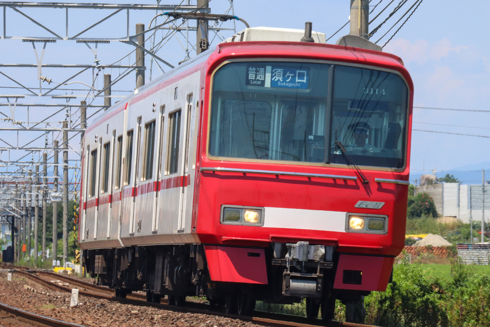 名鉄3100系3114F(3114編成)の編成データ、編成表、ニュース