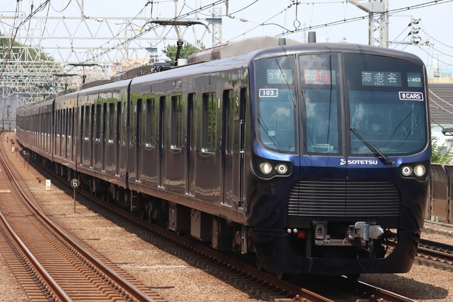 かしわ台車両センター21000系21103Fを多摩川駅で撮影した写真