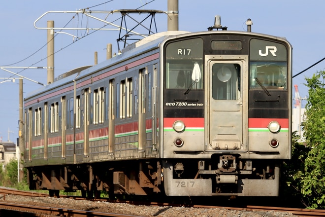 高松運転所7200系R17編成を多度津～讃岐塩屋間で撮影した写真