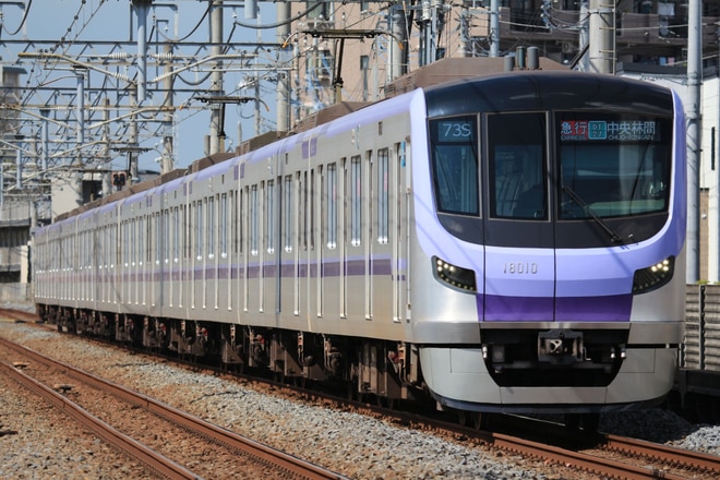 鷺沼検車区18000系18010fを北越谷～大袋間で撮影した写真