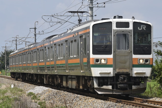 高崎車両センター211系タカA51編成を駒形～伊勢崎間で撮影した写真