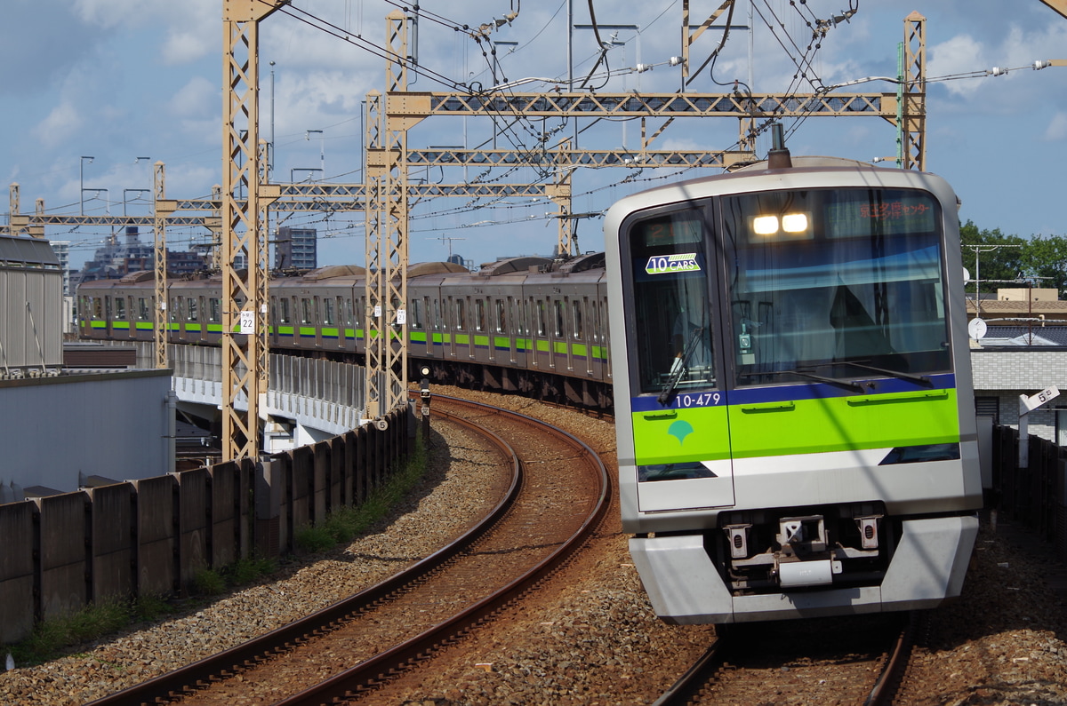 東京都交通局 大島車両検修場 10-300形 10-470編成