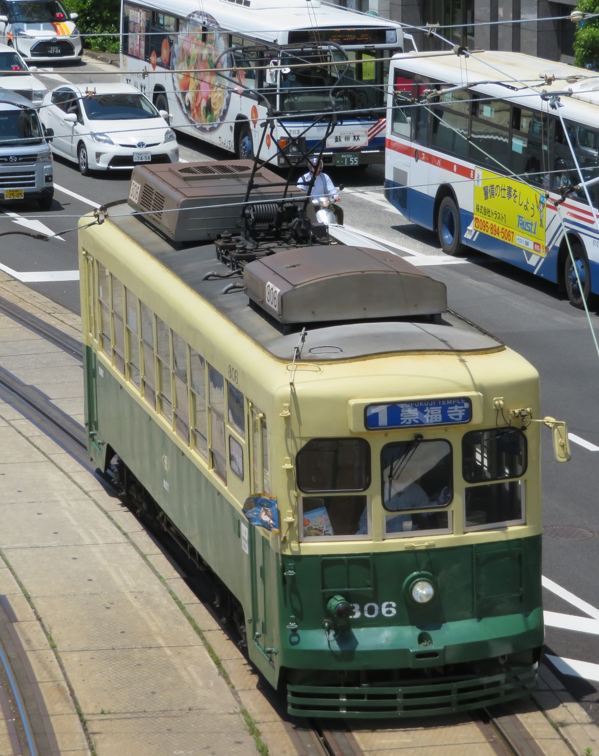 長崎電気軌道 浦上車庫 300形 306