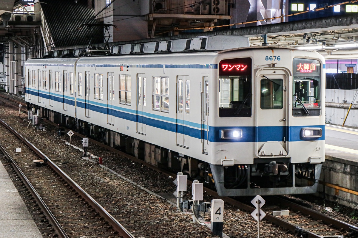 東武鉄道 南栗橋車両管区館林出張所 東武8000系 8576F