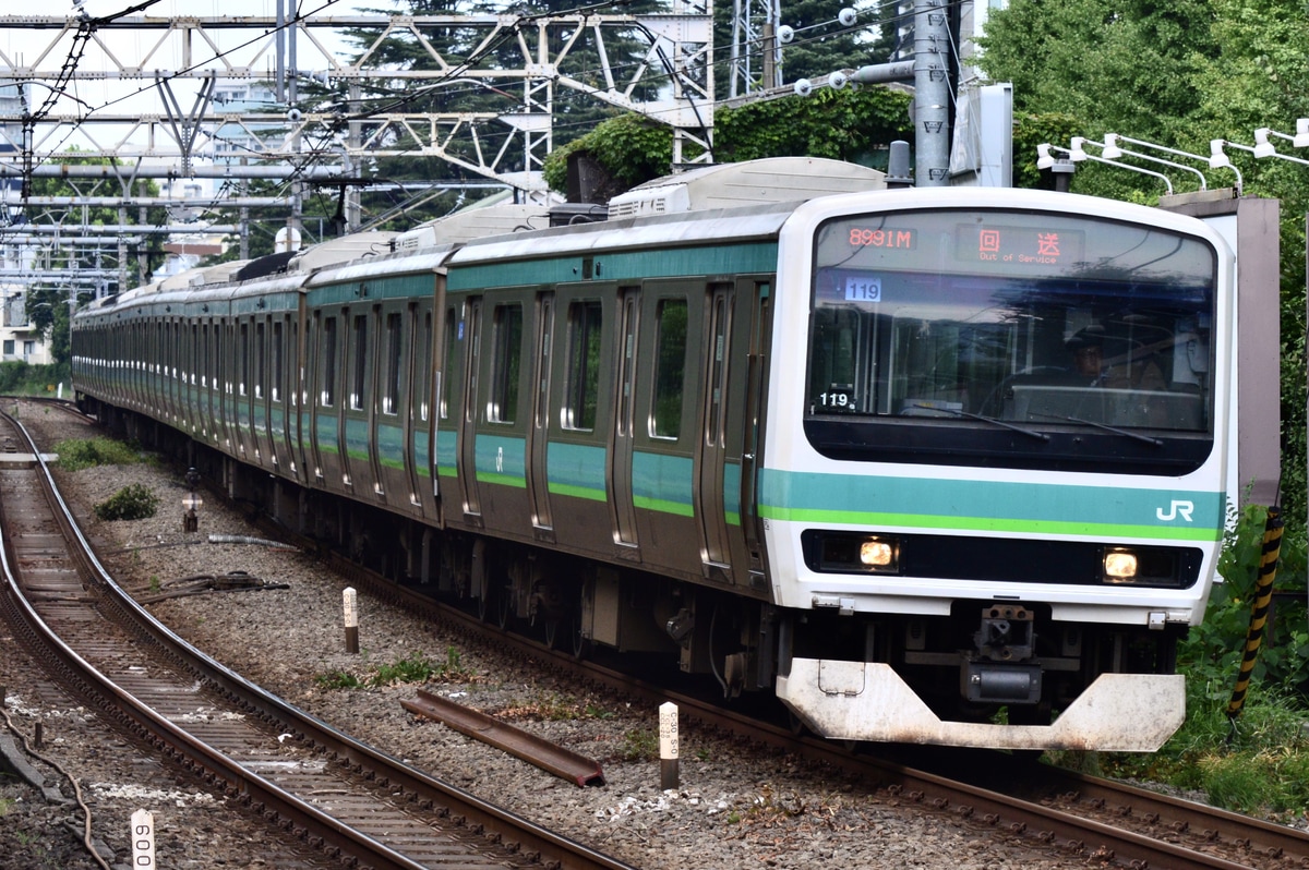 JR東日本 松戸車両センター本区 E231系 マト119編成