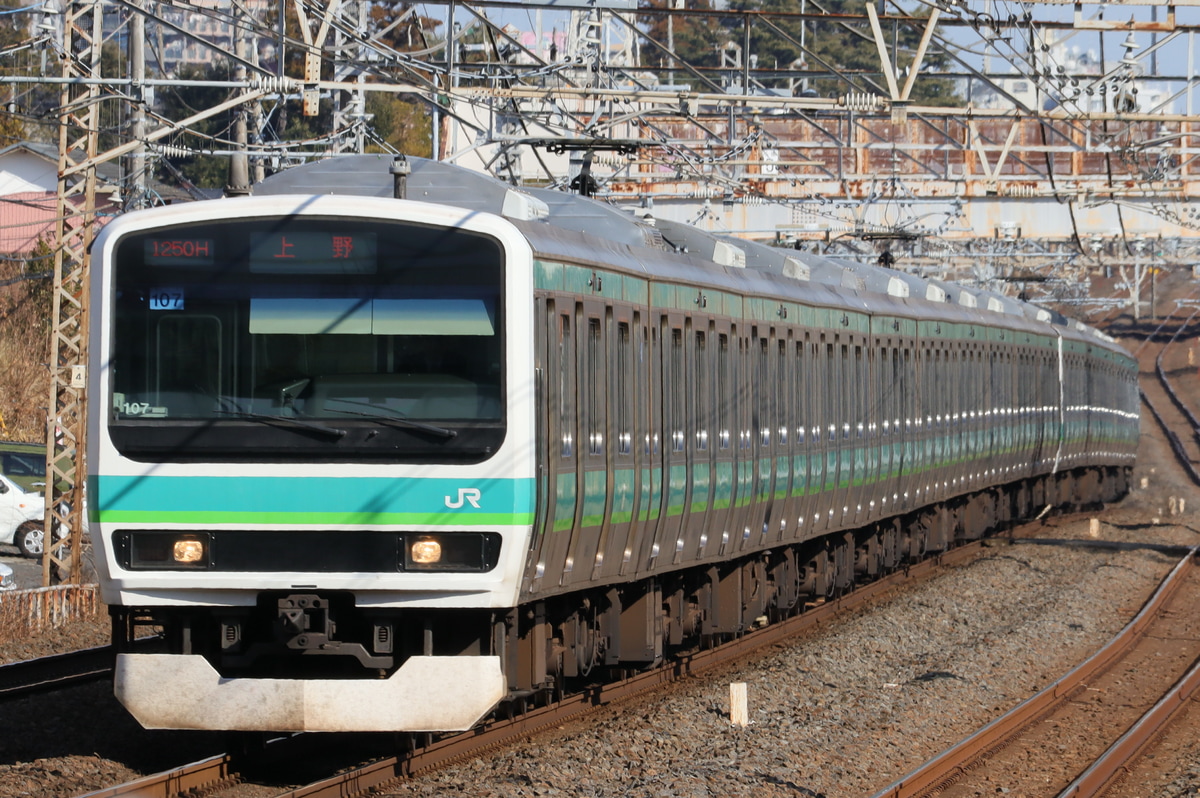 JR東日本 松戸車両センター本区 E231系 マト107編成