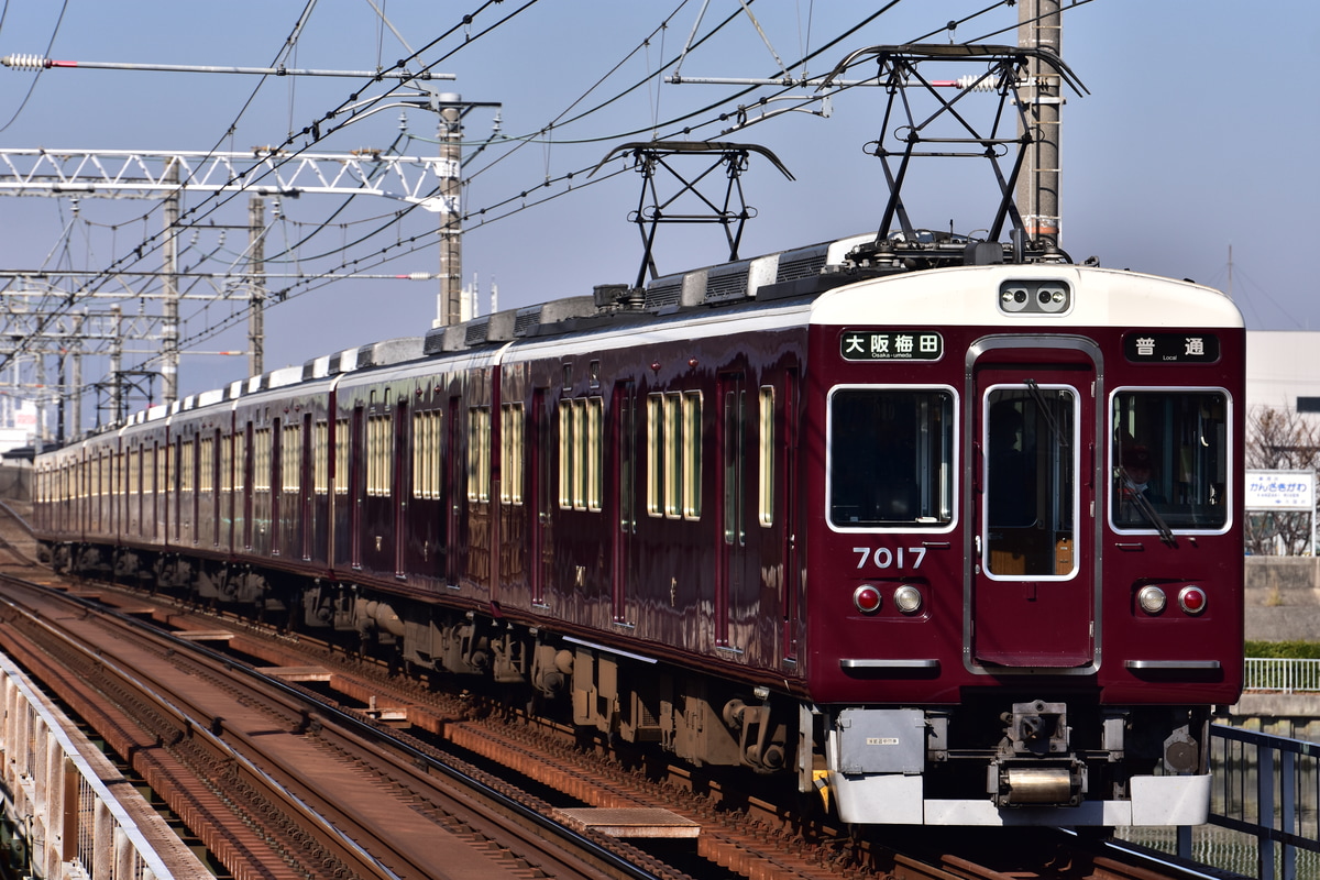 阪急電鉄 西宮車庫 7000系 7017F