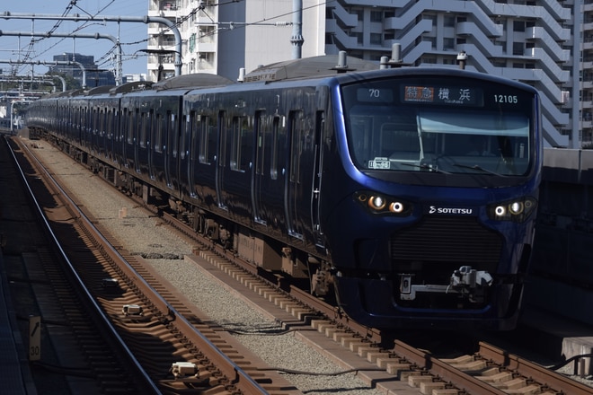 かしわ台車両センター12000系12105×10を天王町駅で撮影した写真