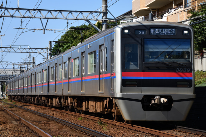 宗吾車両基地3000形3039Fを船橋競馬場～谷津間で撮影した写真